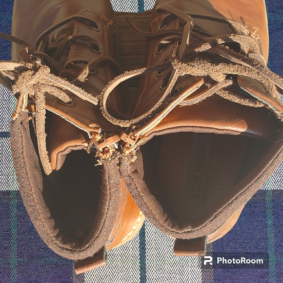 Vintage 90s Steve Madden brown hiking boots - Picture 6 of 10
